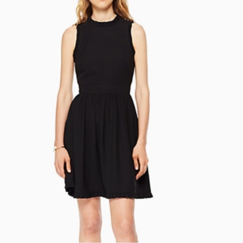 kate spade ruffle neck dress 8